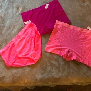 3pr  Pink-2 Fuscia-1 Ashley Stewart Panties NWT.